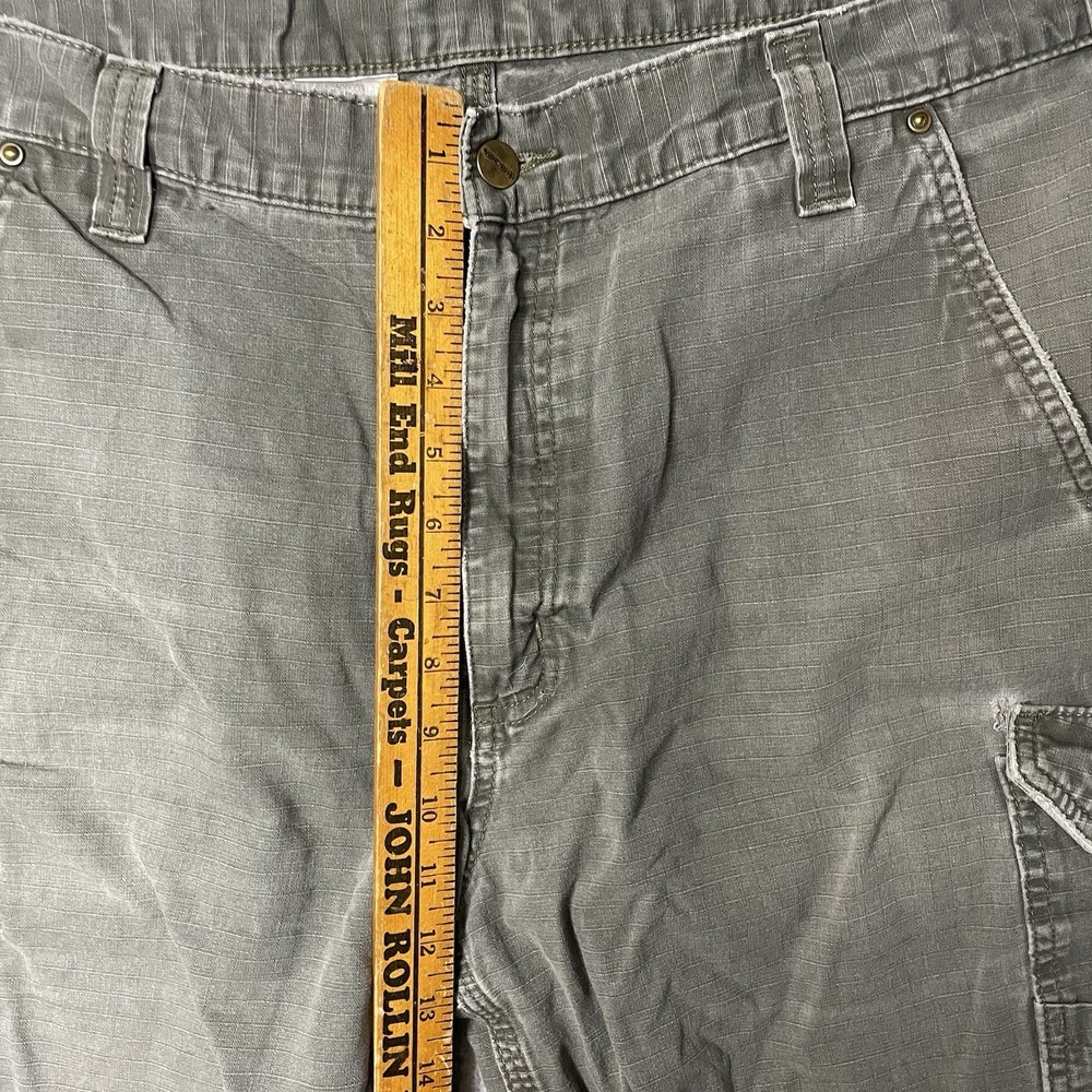 Carhartt Olive Gray Canvas Utility Shorts B357 Mos Mens Size 40 Green Cotton - Picture 4 of 10